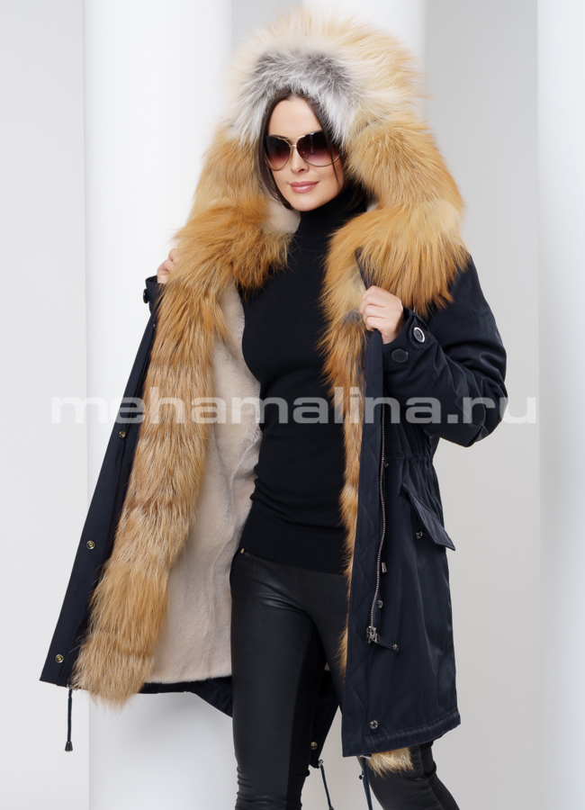 Парка на меху Malina siberian wear модель № П-102 универмаг малина