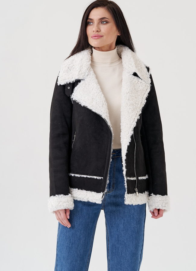 Женская эко дубленка 