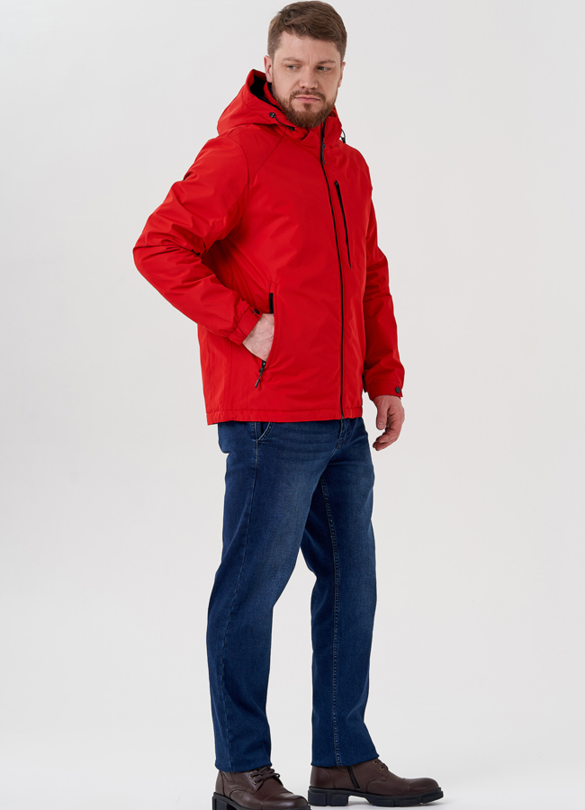 Мужская куртка красного цвета модель № 24351 универмаг малина