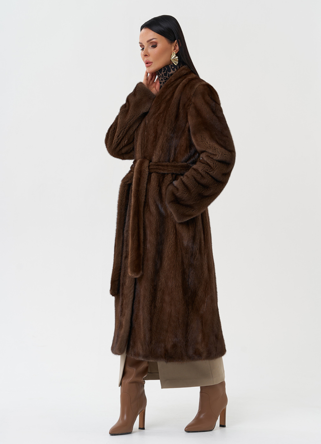 Шуба из меха скандинавской норки модель № 28632 в рассрочку