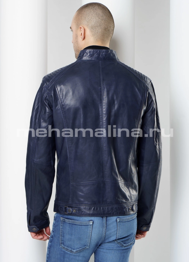 Мужская кожаная куртка модель № KP-221 в кредит
