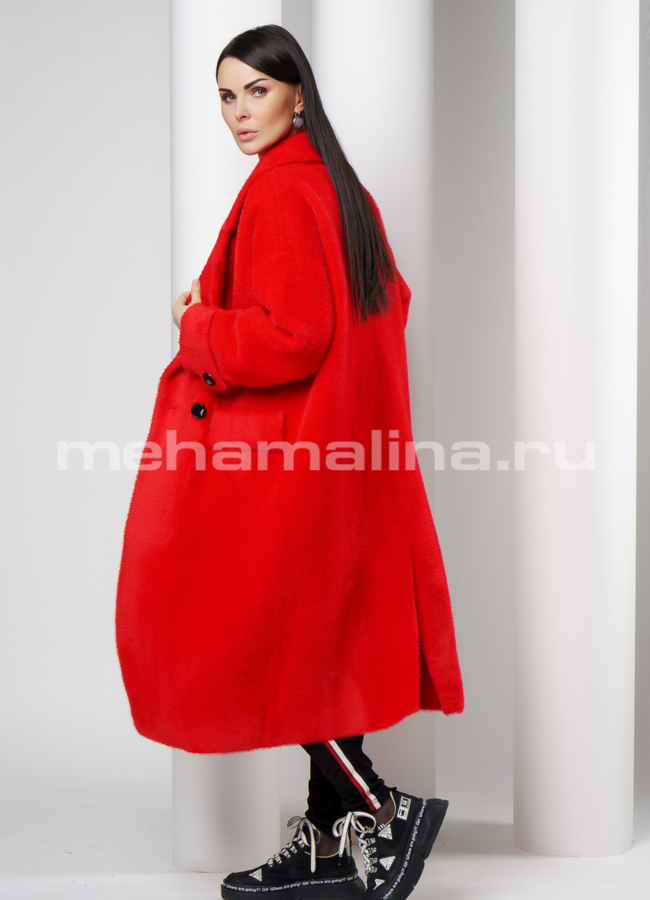 Женское пальто oversize модель № 623 универмаг малина