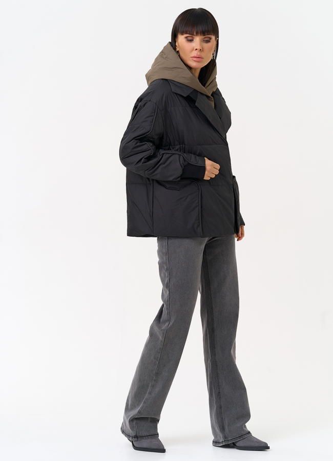 Женская куртка со съемным капюшоном модель № 31545 в кредит