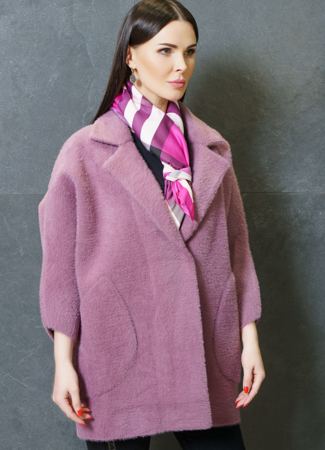 фото Пальто из микроворса модель № 1661