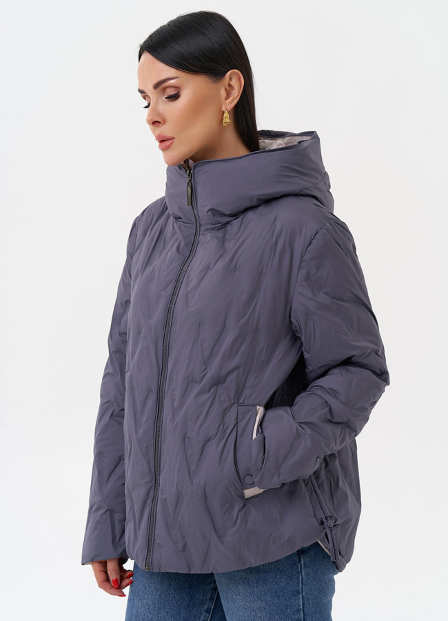 Женская утепленная куртка с капюшоном модель № 29901 универмаг малина