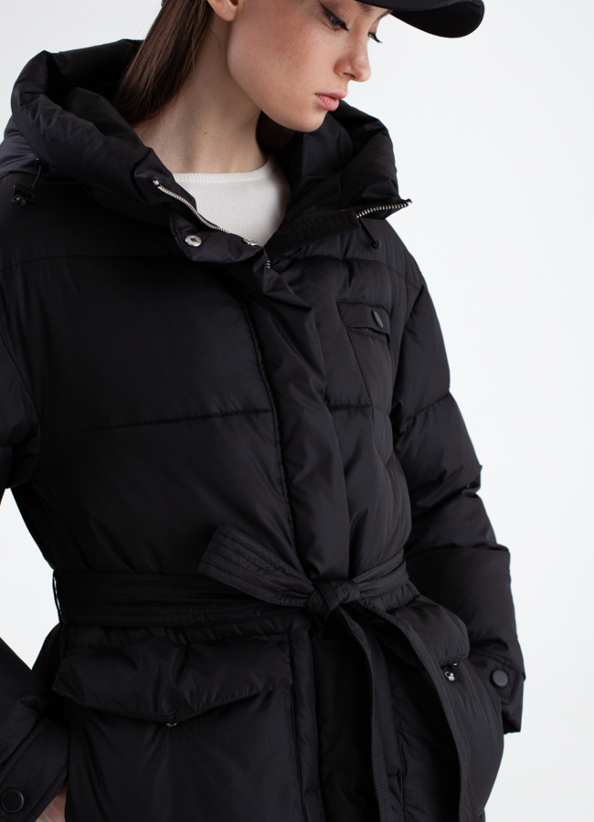 Женский пуховик прямого кроя модель № 23346 в рассрочку