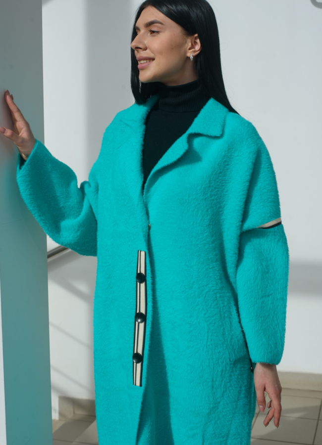 Женский кардиган оверсайз с английским воротником  модель № 22479 универмаг малина