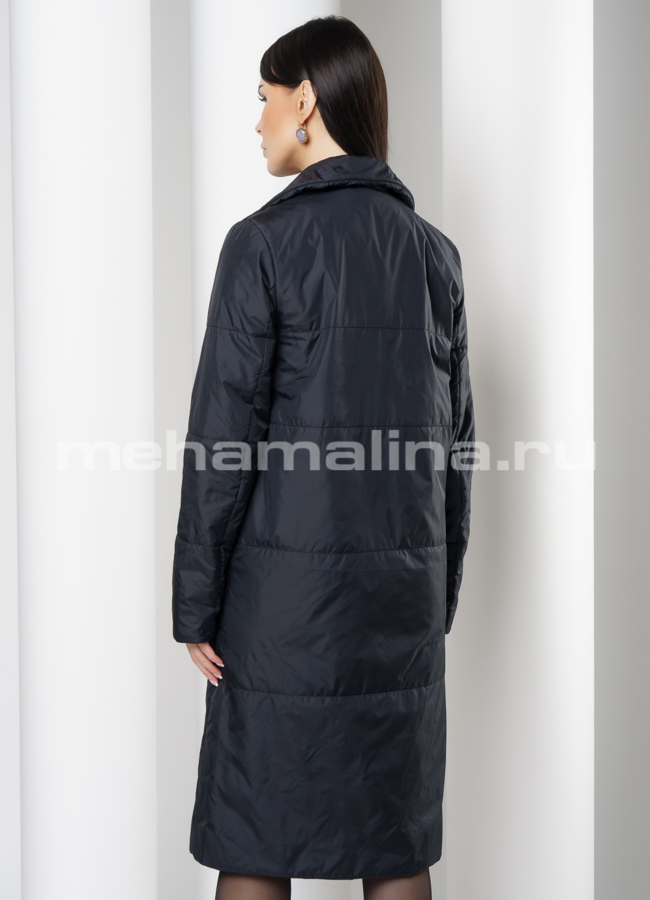 Пальто из плащевой ткани с английским воротником модель № 2027 в кредит