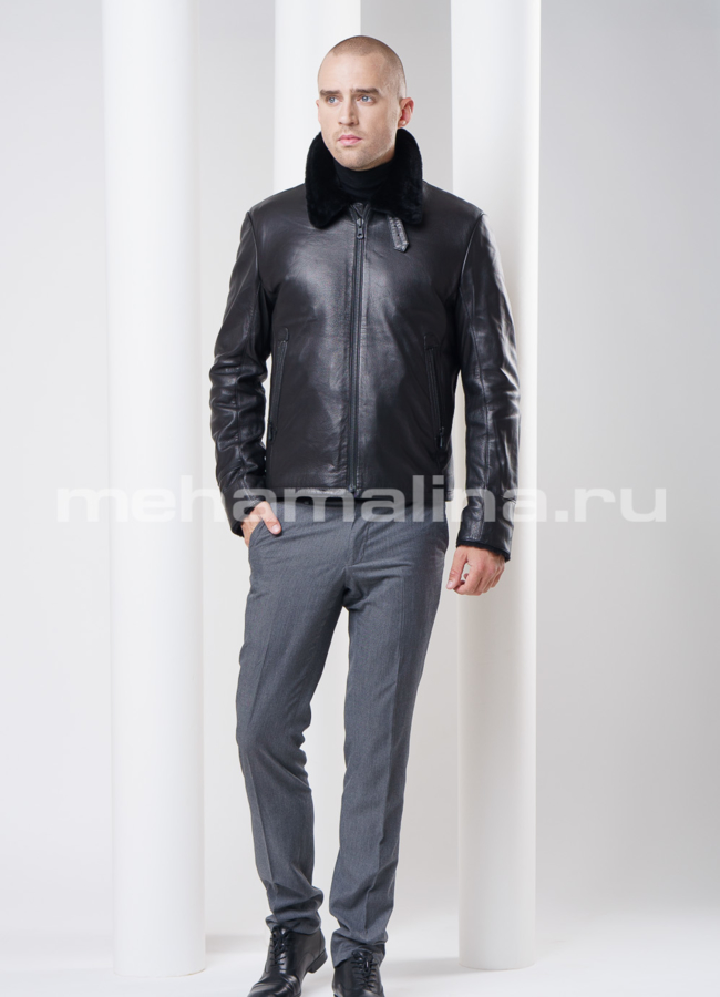 фото Классическая мужская дубленка модель № DM-67