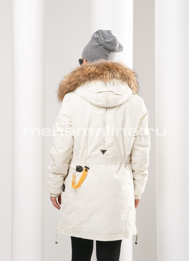 Светлый пуховик модель № П-125 в кредит