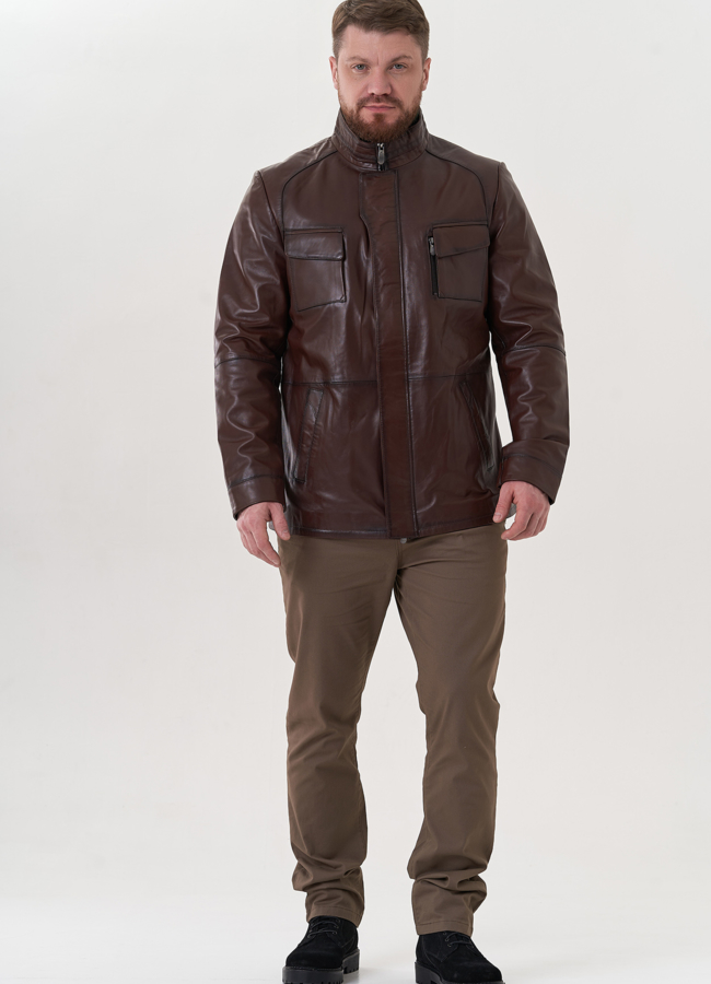 фото Мужская куртка из натуральной кожи модель № 26703