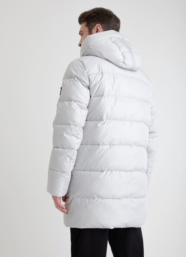 Пуховик мужской с капюшоном  модель № 25904 в рассрочку