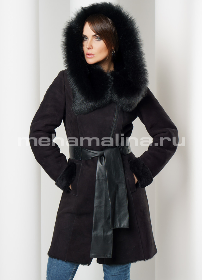 Дубленка Sansar модель № 9030-90 меха малина