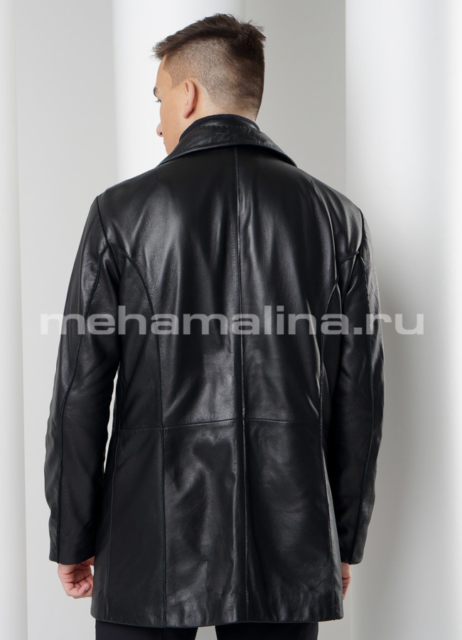Кожаная куртка модель № KP-180 универмаг малина