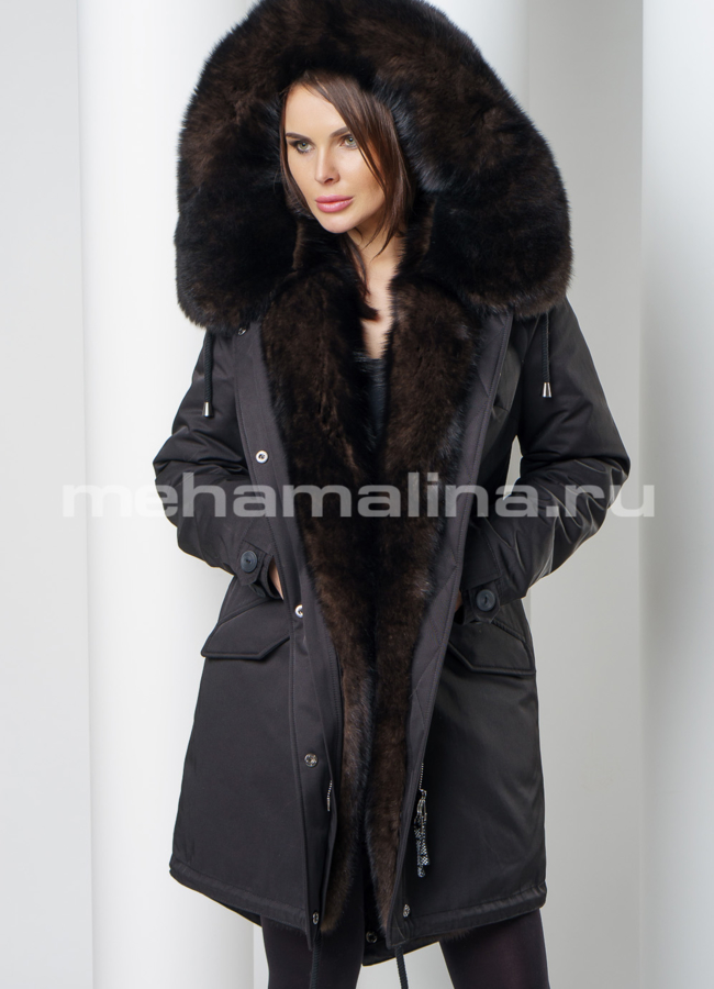 Парка Malina siberian wear модель № 23665 меха малина