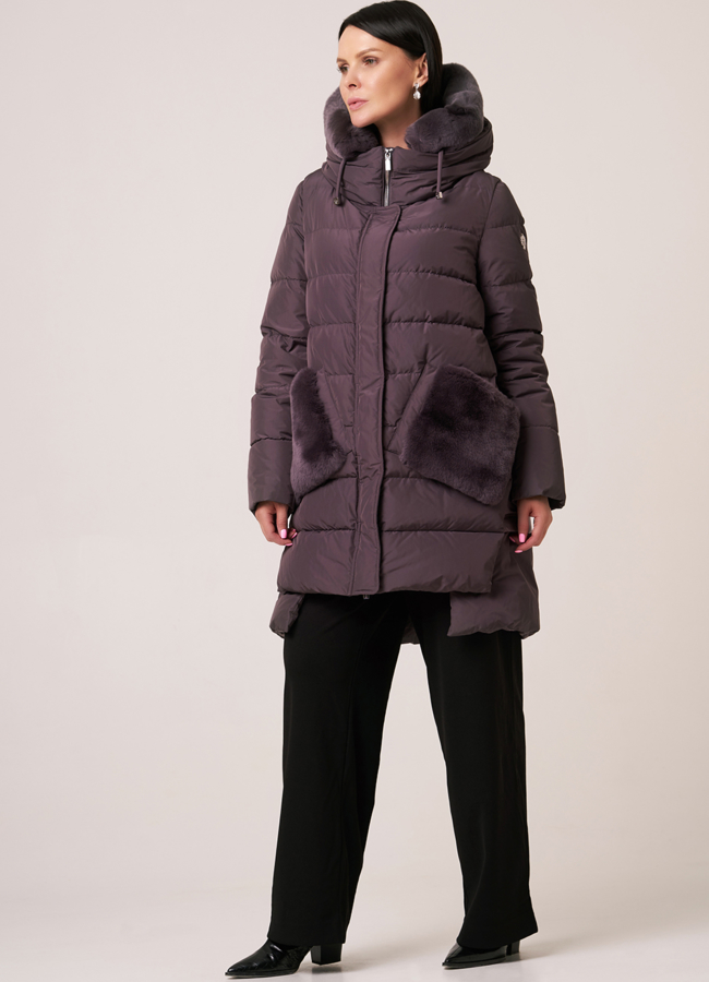 фото Зимний пуховик  DiegoM с капюшоном модель № Diego-M 704