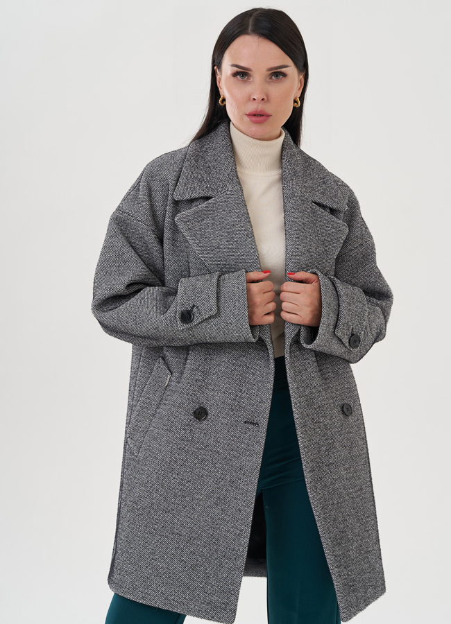 Полупальто женское с капюшоном модель № 82091 в рассрочку