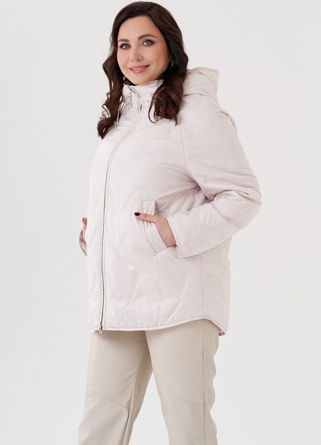 Женское полупальто с капюшоном  модель № 23920 в рассрочку