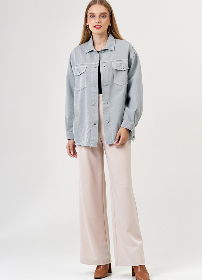 Куртка джинсовая светло-голубого цвета модель № 21175 универмаг малина