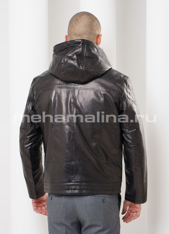 Дубленка с капюшоном модель № DM-100 в рассрочку