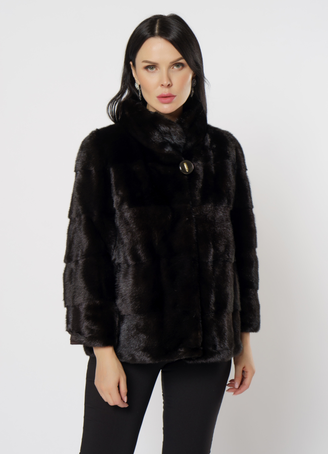 Норковая шуба  модель № S-527 универмаг малина