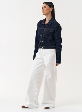 Жакет джинсовый синего цвета Жакет джинсовый синего цвета