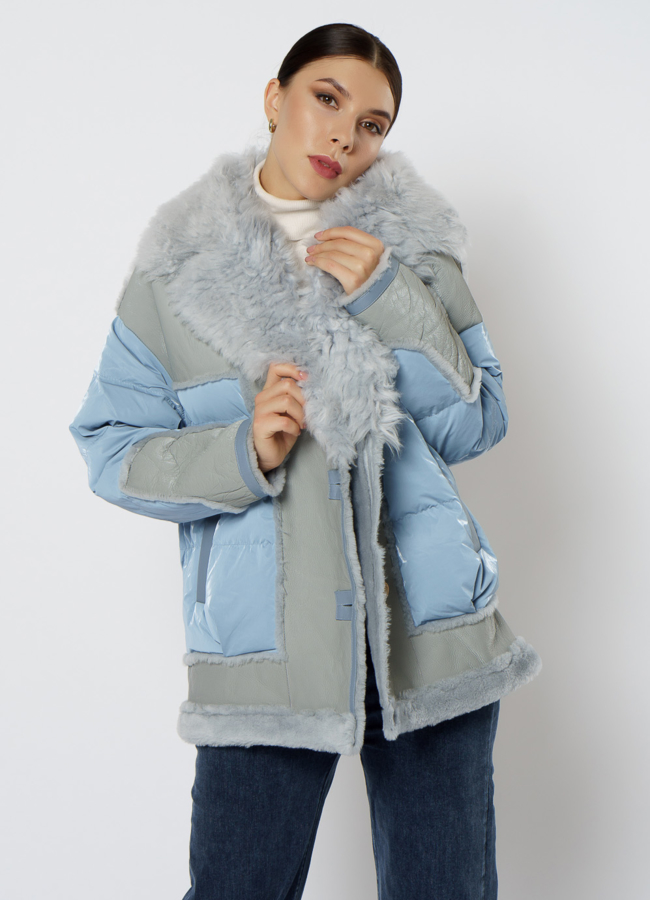 Пуховик с английским воротником модель № 2076 универмаг малина