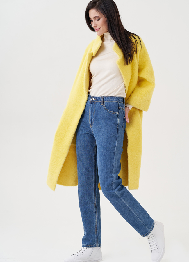 Кардиган свободного кроя желтого цвета модель № 76522 универмаг малина