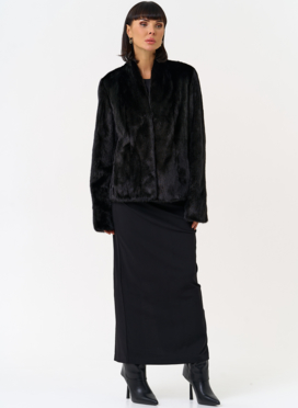 Укороченная шуба из меха норки  Укороченная шуба из меха норки