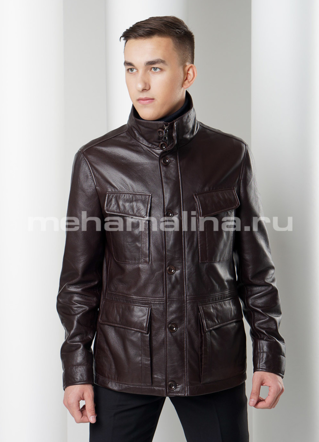 Куртка модель № KP-183 меха малина