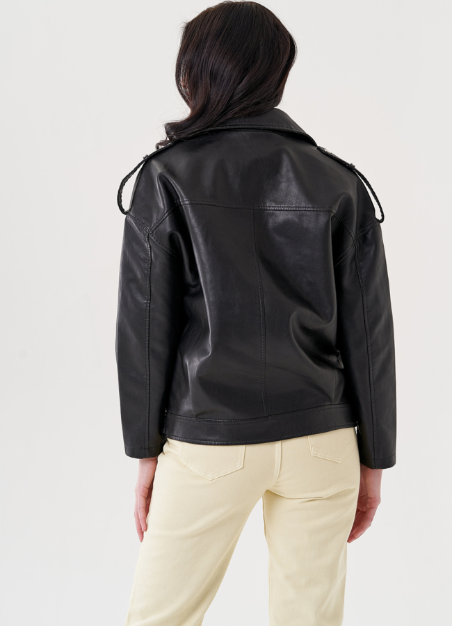 Женская куртка косуха из эко кожи  модель № 24032 универмаг малина