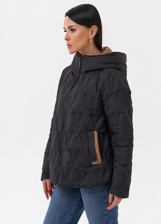 Женская утепленная куртка с капюшоном модель № 29941 универмаг малина