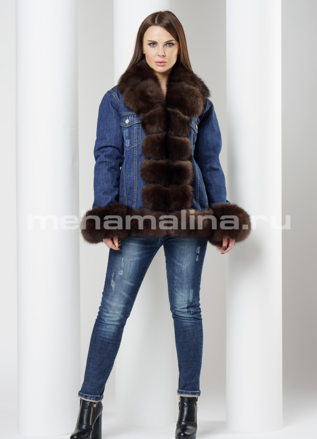 Джинсовая парка модель № П-211 в кредит