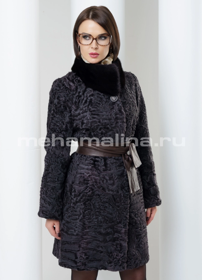 Шуба, каракуль модель № S-473 универмаг малина