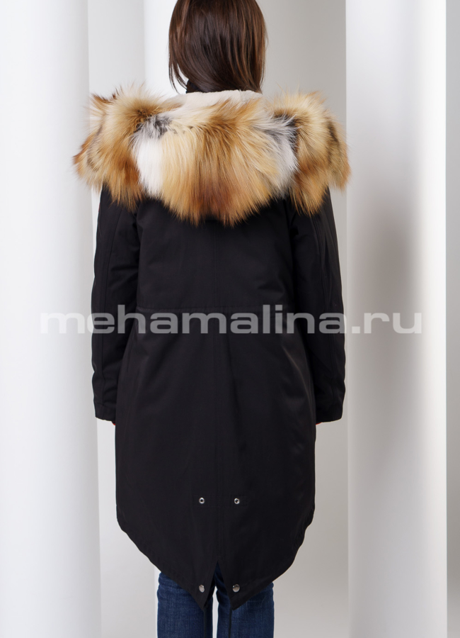 Парка с мехом лисы модель № П-160 универмаг малина