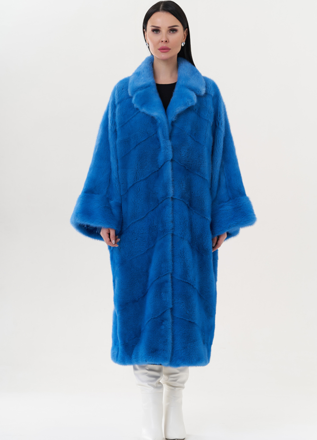 Шуба из норки оверсайз модель № 83713 универмаг малина