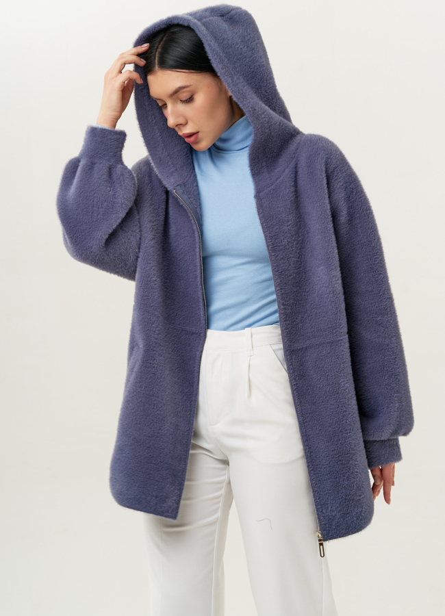 Женский кардиган с  капюшоном модель № 9852 универмаг малина