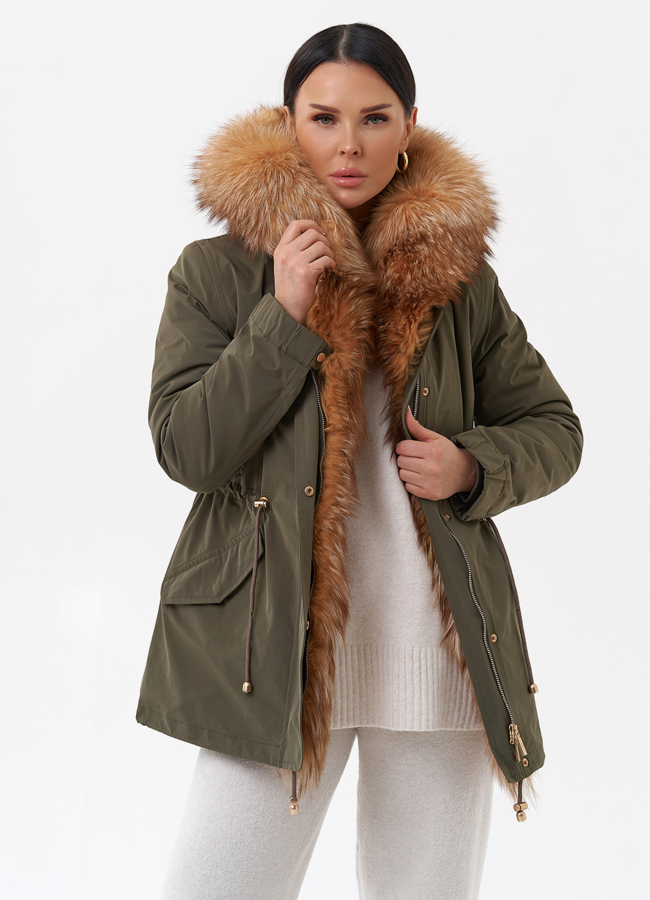 Куртка - парка с мехом модель № 29186 универмаг малина