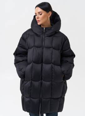 Женский пуховик с капюшоном 