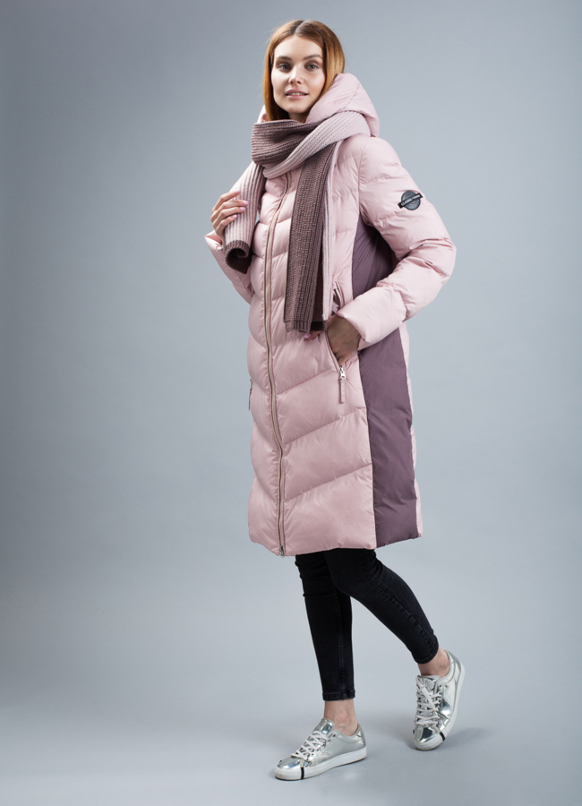 Пуховик  женский модель № П-328 универмаг малина