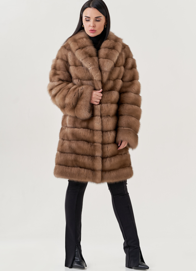 Шуба из куницы  модель № 79563 универмаг малина