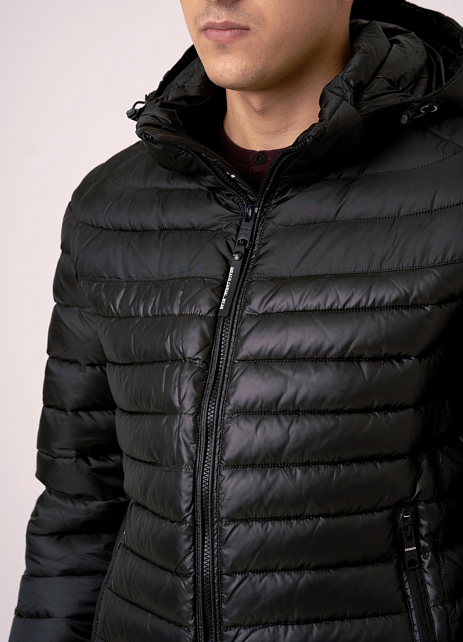 Куртка мужская в цвете хаки на молнии со съемным капюшоном модель № 1006 в рассрочку