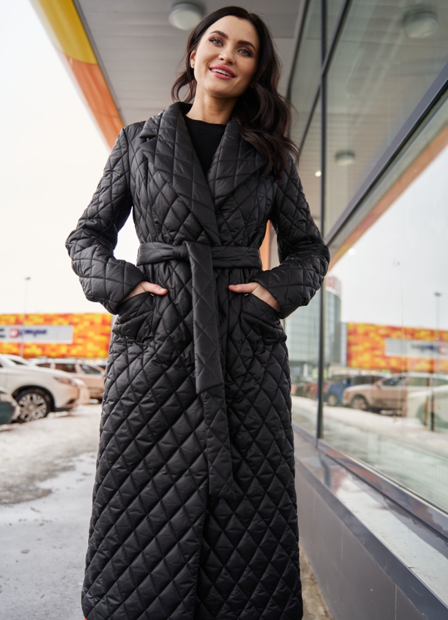 Пальто утепленное с английским воротником  модель № 23280 в кредит