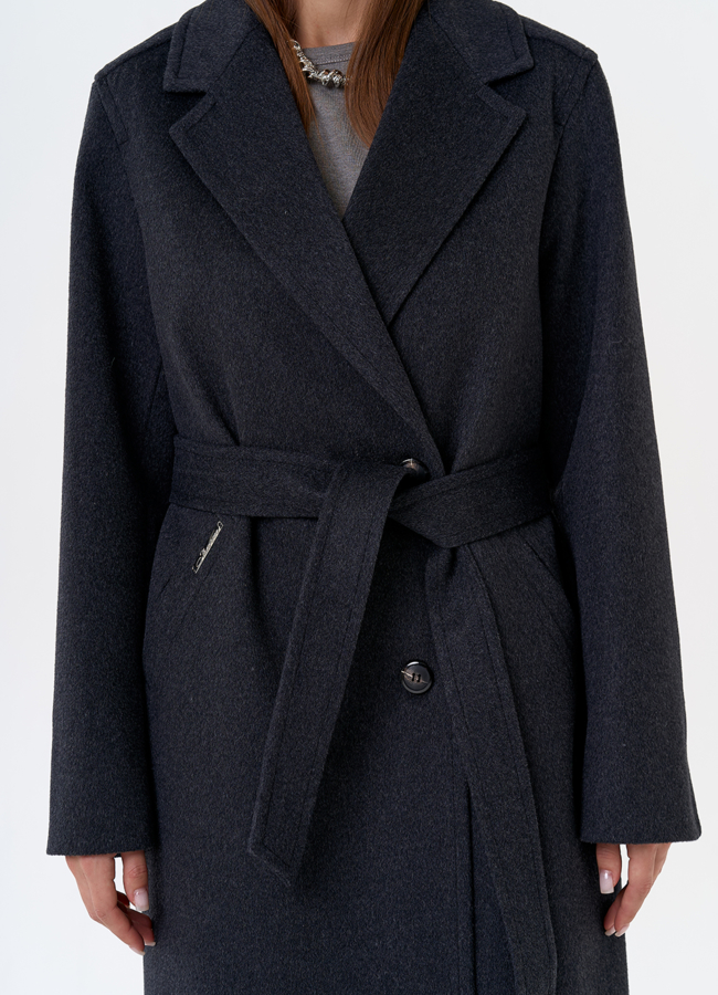 Женское пальто с английским воротником модель № 31334 универмаг малина