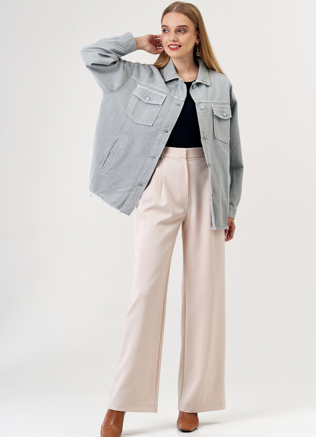 Куртка джинсовая светло-голубого цвета модель № 21175 универмаг малина