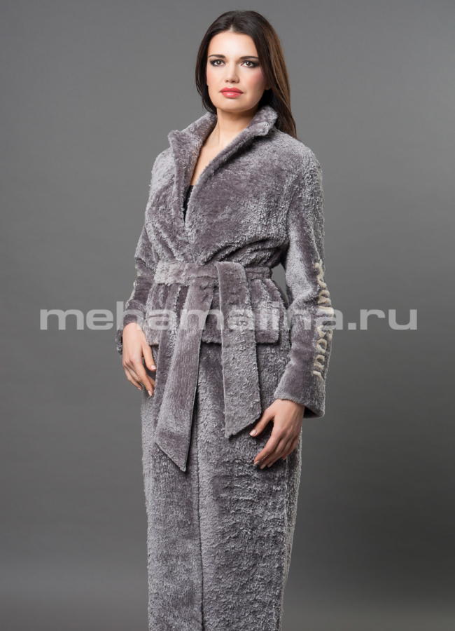 Светлая шуба модель № D-233 универмаг малина