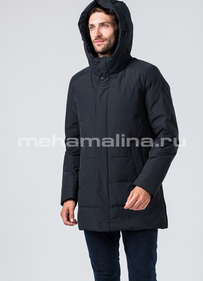 Пуховик мужской  модель № КМ-54 меха малина