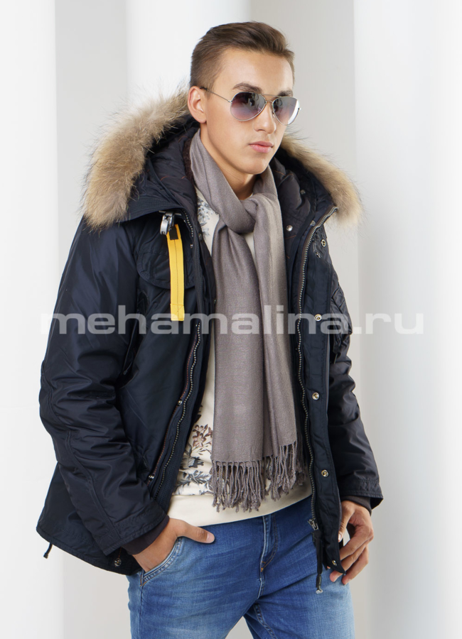 Мужской пуховик с капюшоном модель № KM-13 универмаг малина