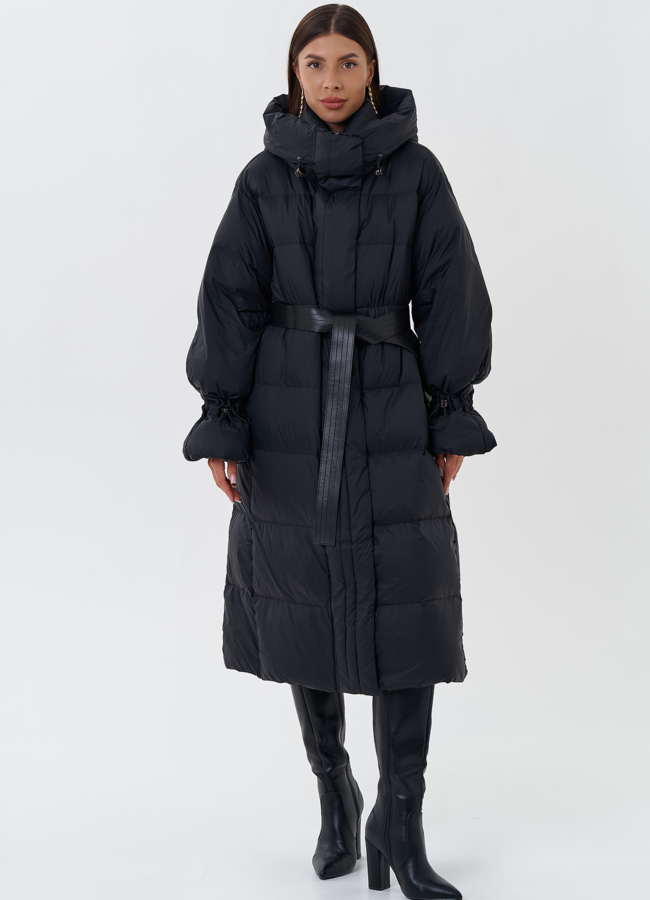 Женский пуховик с капюшоном модель № 28505 в кредит