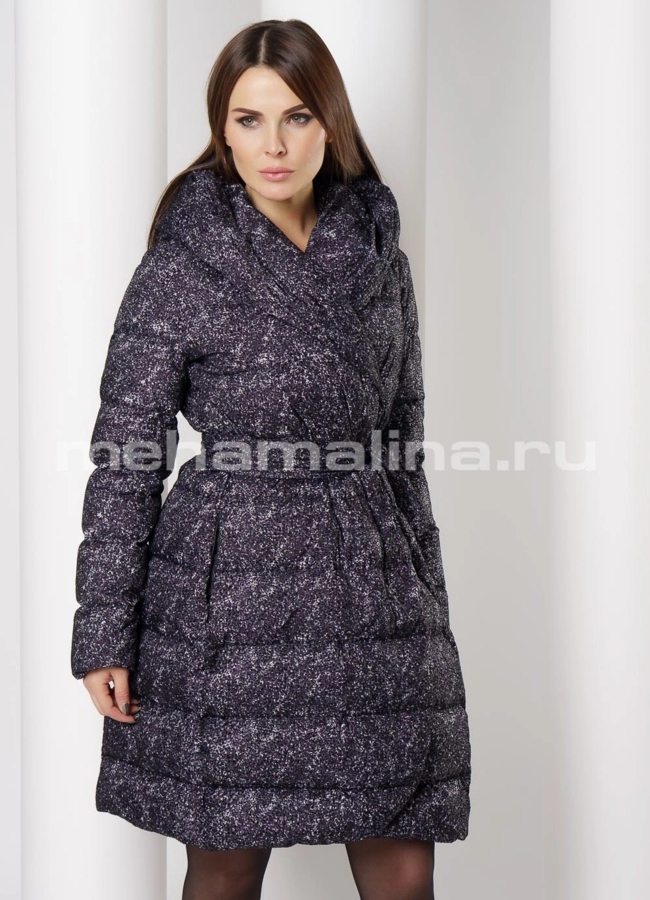 Пуховик ODRI модель № П-301 меха малина